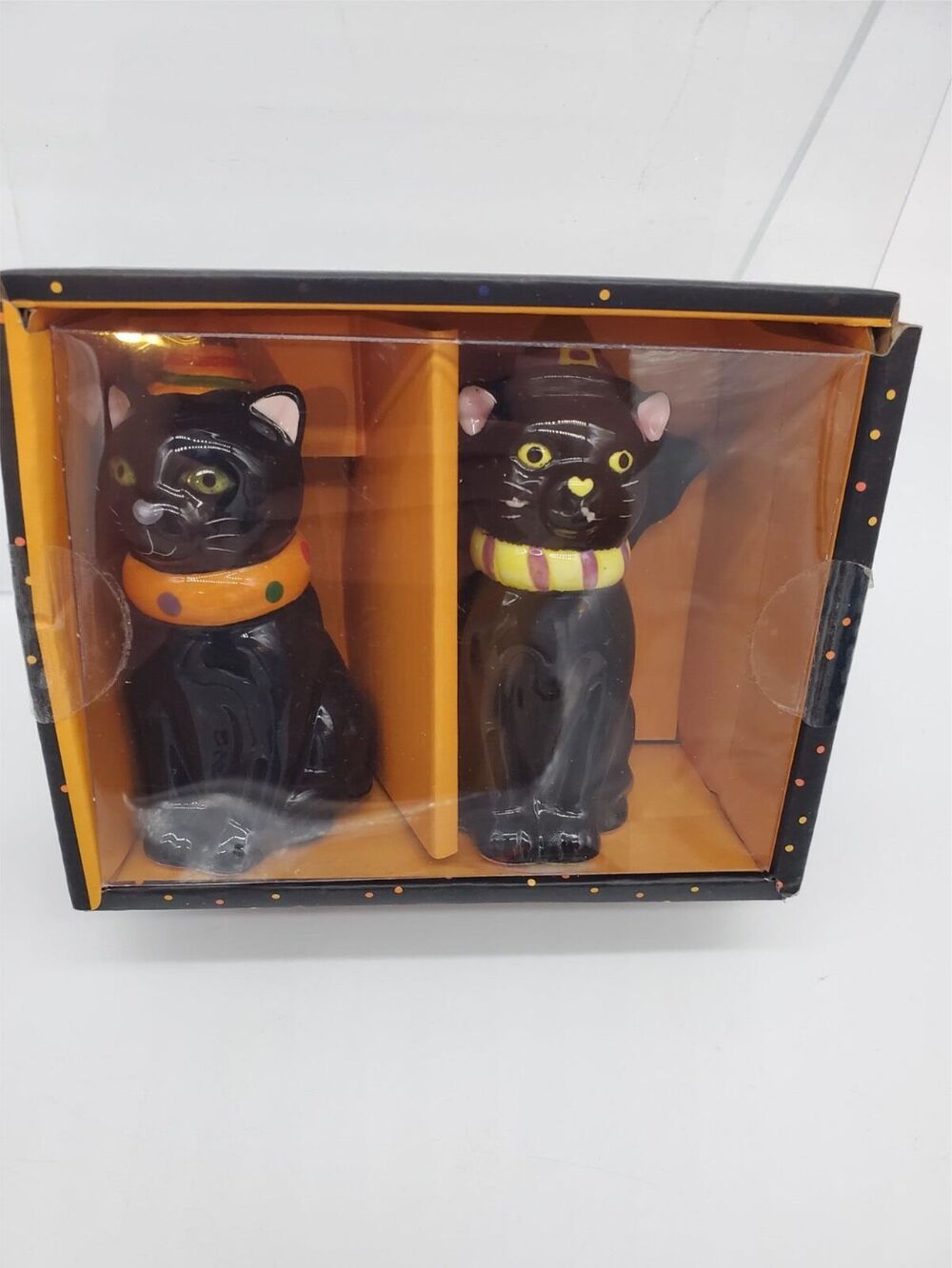 Halloween Cat Salt and Pepper Shakers